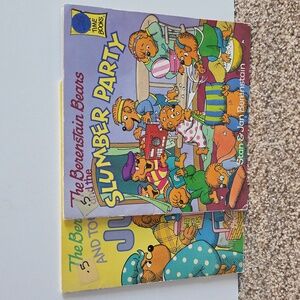 Vintage Children's Book - Berenstain Bears Book Set -Slumber Party And Junk Food